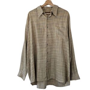 Robert Barakett Tan Mens Cotyon Button Down Shirt